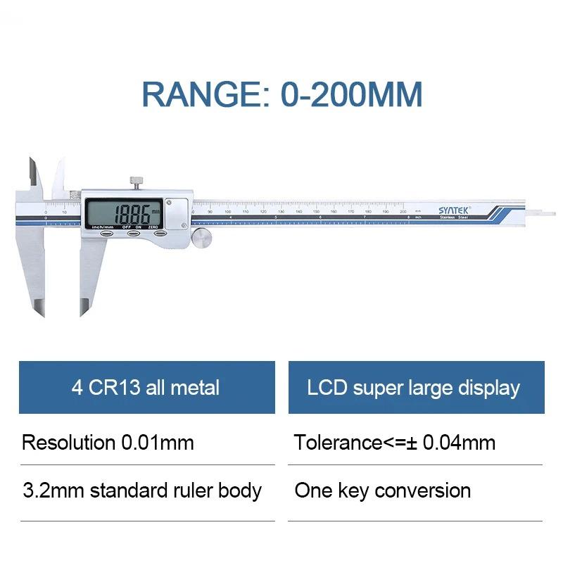 Stainless Steel Digital All Metal Vernier Caliper High Quality Electronic Caliber Measuring Tool Ruler Gauge 100/150/200/300mm
