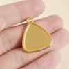 6Pcs Blank Settings Cabochon Pendants Round Rectangle Square Charm Stainless Steel Charms For Jewelry Making Bulk Diy Necklaces