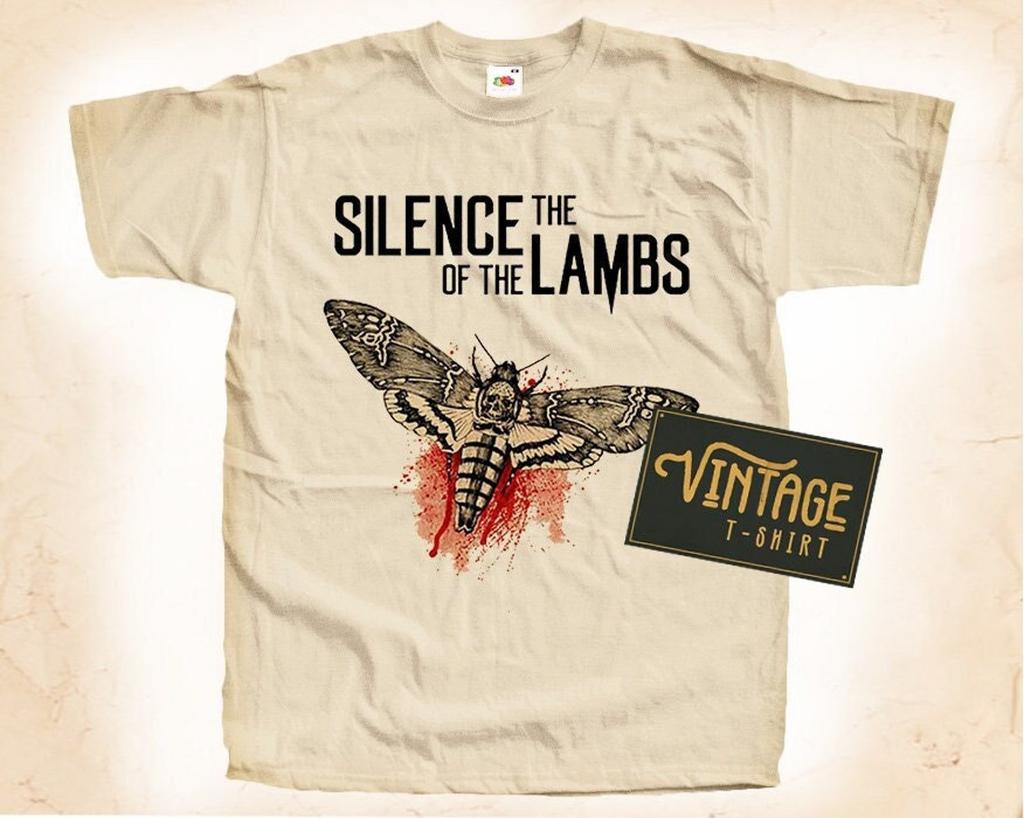The Silence of the Lambs T-Shirt Vintage Natural color Men's T-Shirt DTG Digital Print SIZES S M L XL 2XL 3XL 4XL 5XL