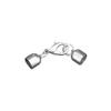 Decorative Clasp, Frosted, Silver, 8 Mm, 1 Piece