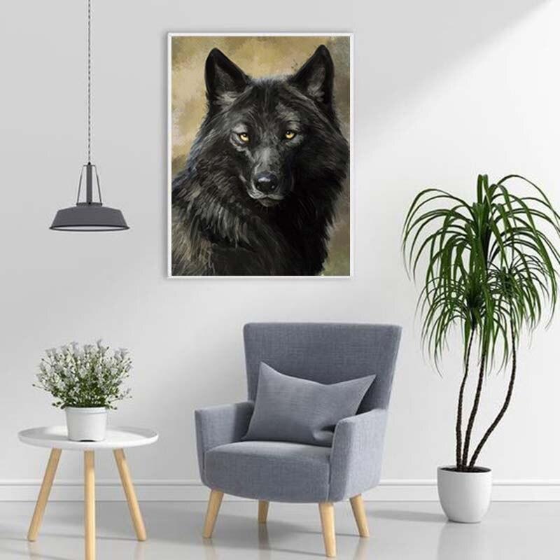 DIY 5D алмазная живопись полная квадратная/круглая дрель волк алмазная вышивка животные стразы мозаика домашний декор подарок ручной работы