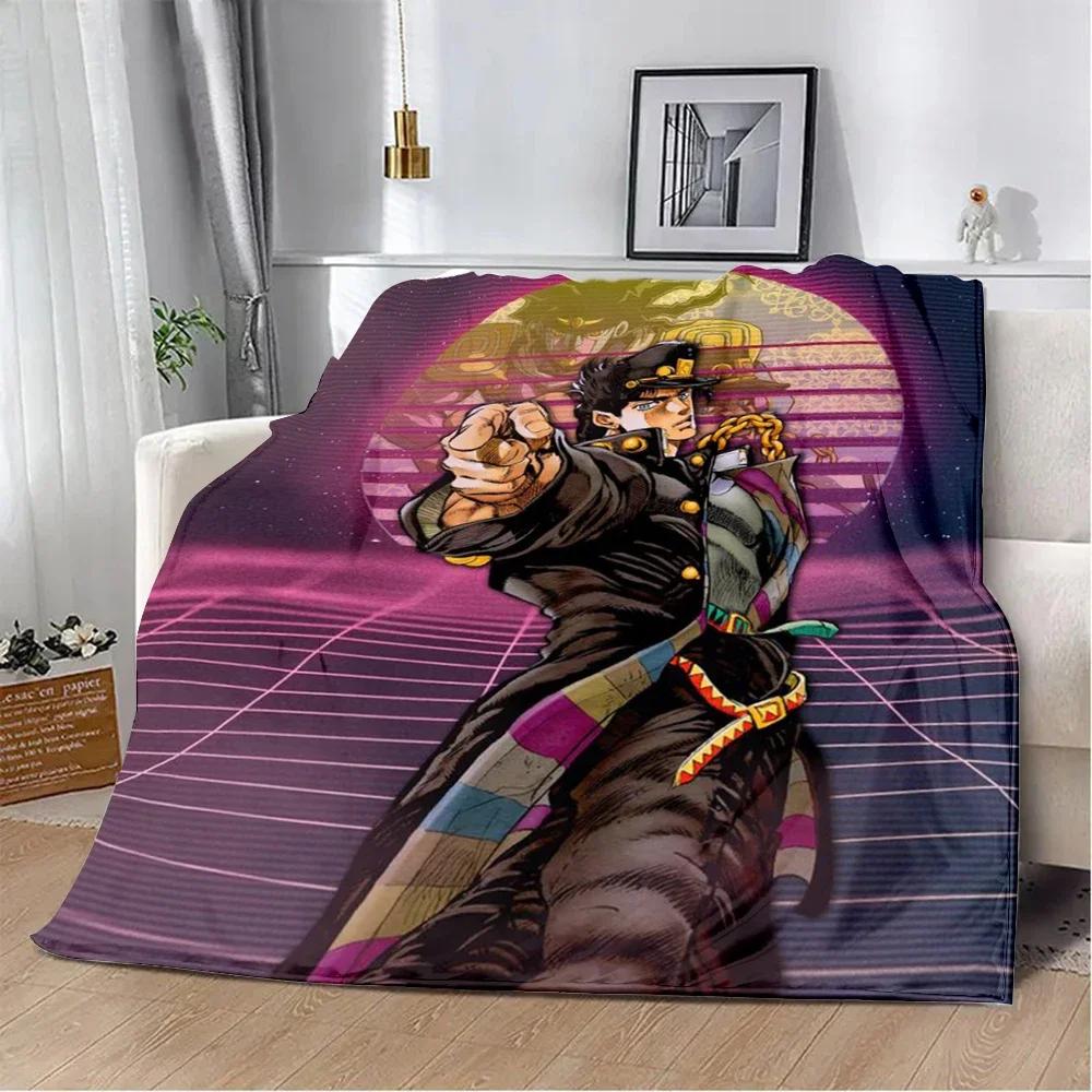 Новое 3D-печатное одеяло из аниме JoJo's Bizarre Пледы для пикника Теплое одеяло Мягкое и удобное одеяло Для дома Путешествий День рождения