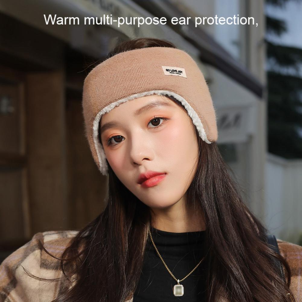 Зимние женские наушники из овечьей шерсти с флисовой теплой защитой для ушей