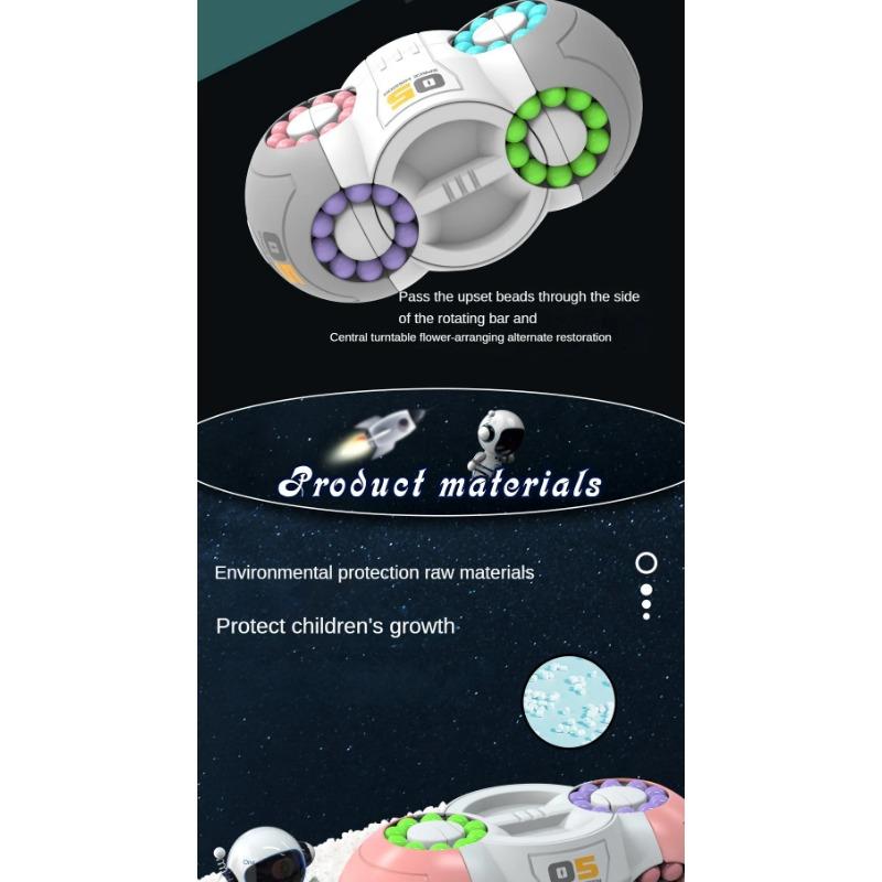 Fingertip Magic Cube Eight Sided Space Magic Cube with Ball BearingS,Finger Gyroscope Rotation Stress Relief Device - Educational Thinking Toy