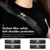 Carbon Car Seat Belt Shoulder Protector Pad Accessories For Hyundai Azera GDI I10 I20 I30 I40 Ix20 Ix35 Sonata Santafe Veloster WW43