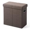 Sanwa Direct Складной стул для хранения, 49 см высотой, Стильный стул/пуф, Складной, Коричневый, 150-SNCBOX12BR