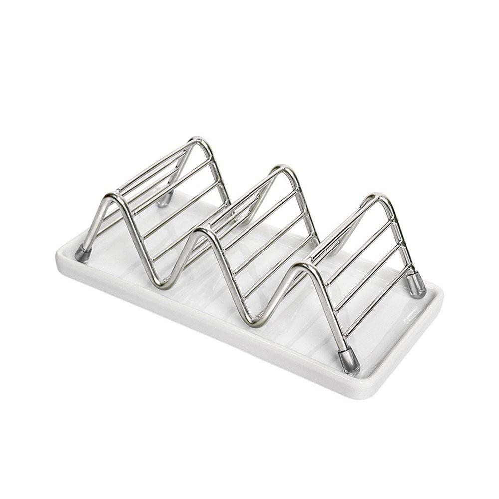 Non-slip Soap Dish Space Saving Taco Holder Multi-functional W-Shaped Soap Holder  Sink Countertop