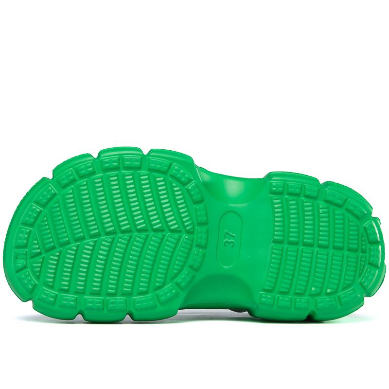 Летние женские увеличивающие высоту модные нескользящие женские сандалии из ПВХ высотой 4 см