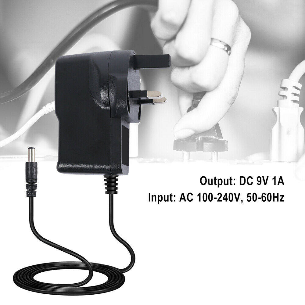 AC/DC 9 В, британская вилка, адаптер питания, преобразователь заряда, универсальный 9 В 1 А, 5,5x2,1 мм