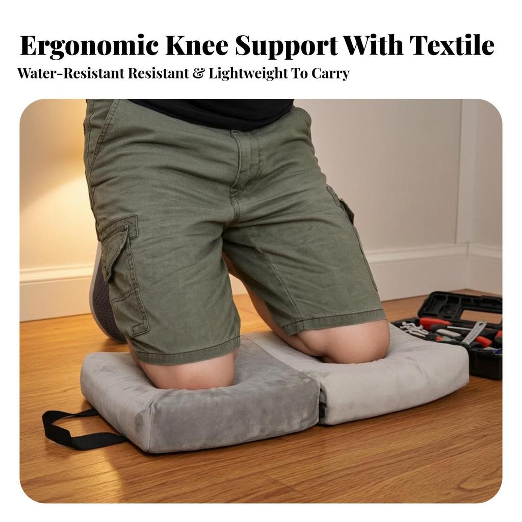 Memory Foam Kneeling Pad Portable with Carrying Straps Supportive