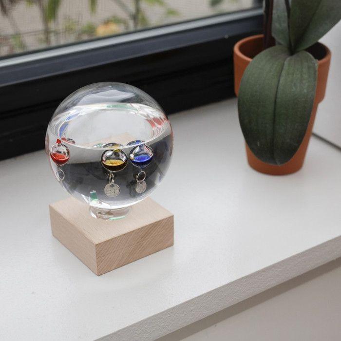 Термометр - Kikkerland - Пузырь - Прозрачное стекло - Показывает комнатную температуру - Декоративный