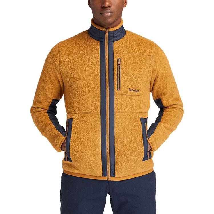 Timberland Теплая флисовая куртка с воротником-стойкой и логотипом Color Block, мужская резиновая куртка A44BC-932