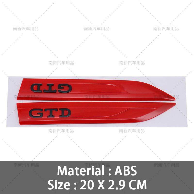 2026 Hot For Volkswagen VW 3D ABS  GTI GTD Emblem Badge Car Door Fender Stickers For  Volkswagen VW Golf 4 5 6 7 8 MK3 MK4 MK5 M
