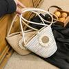 Хлопковая нить Бохо сумка Модная вязаная сумка через плечо Плетеная сумка-корзина крючком для женщин Повседневная летняя сумка через плечо ARI