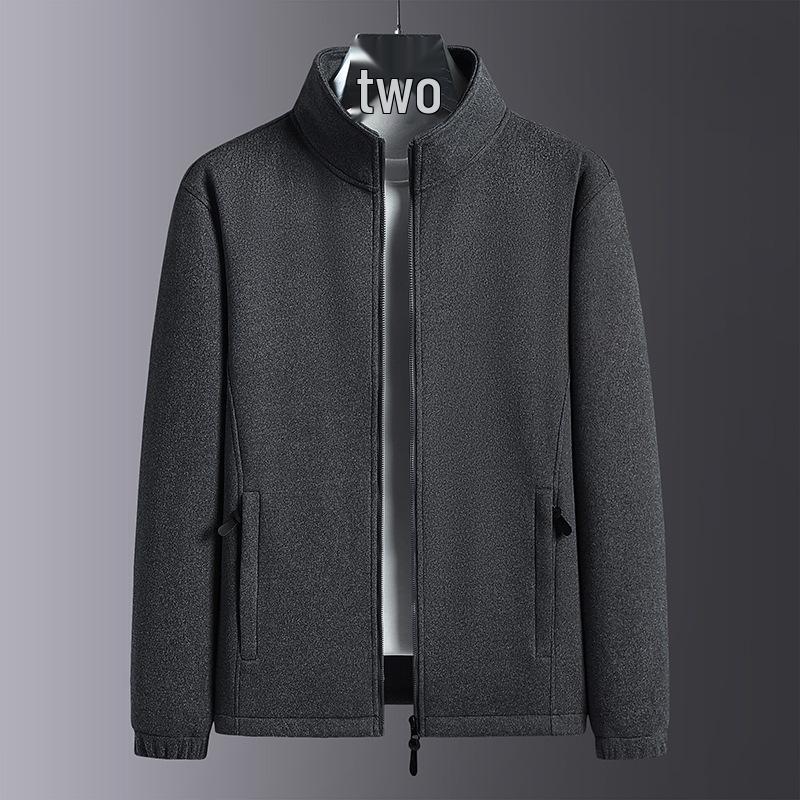 Мужская флисовая куртка из овечьей шерсти - Осень/Зима, на бархатной подкладке, толстая теплая верхняя одежда для мужчин среднего и пожилого возраста.