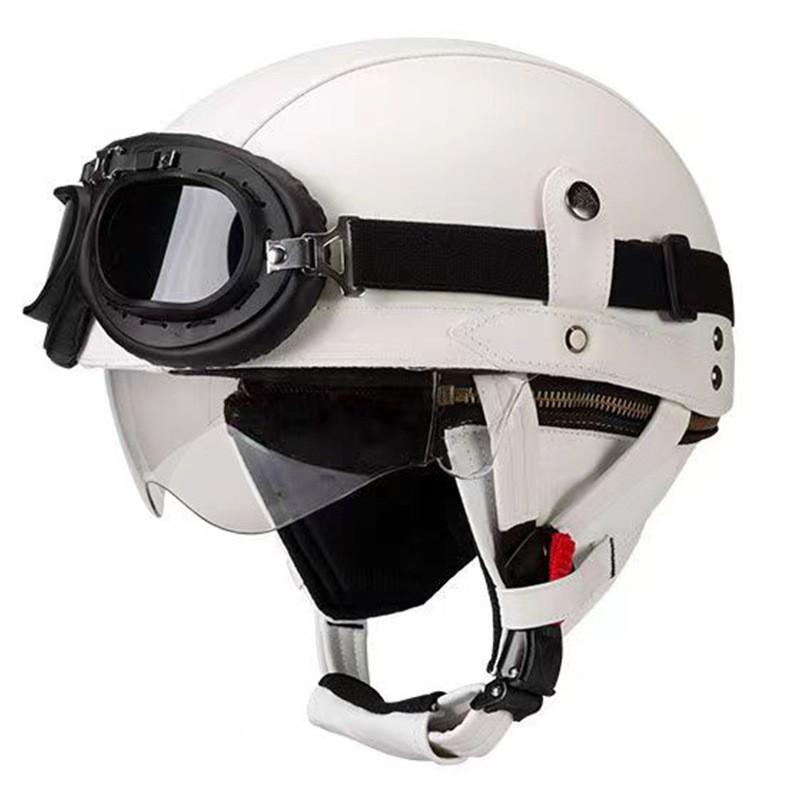 Vintage-Style Open Face Motorcycle Helmet Adults Unisex ABS Half With 3C Certification