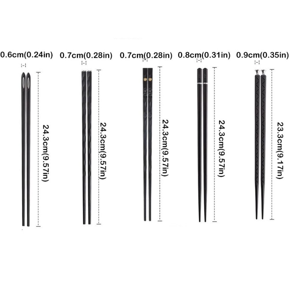 5 Pairs Zinc Zinc Alloy Sushi Chopsticks Reusable Kitchen Chopsticks Janpanese Chopsticks Set  Noodle