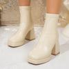 New Style  Women's Boots Fashion Boots Back Zipper Autumn High-heeled Women Shoes Hot Selling Designer Ankle Boots