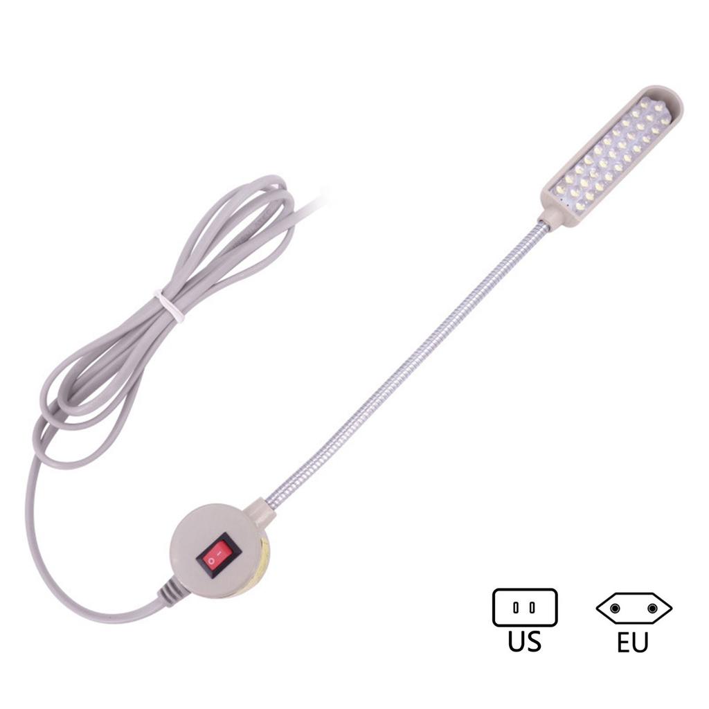 Светодиодная лампа для швейной машины с регулируемой яркостью, 30 светодиодов, 2 Вт, магнитная лампа для швейной машины, гибкая гусиная шея