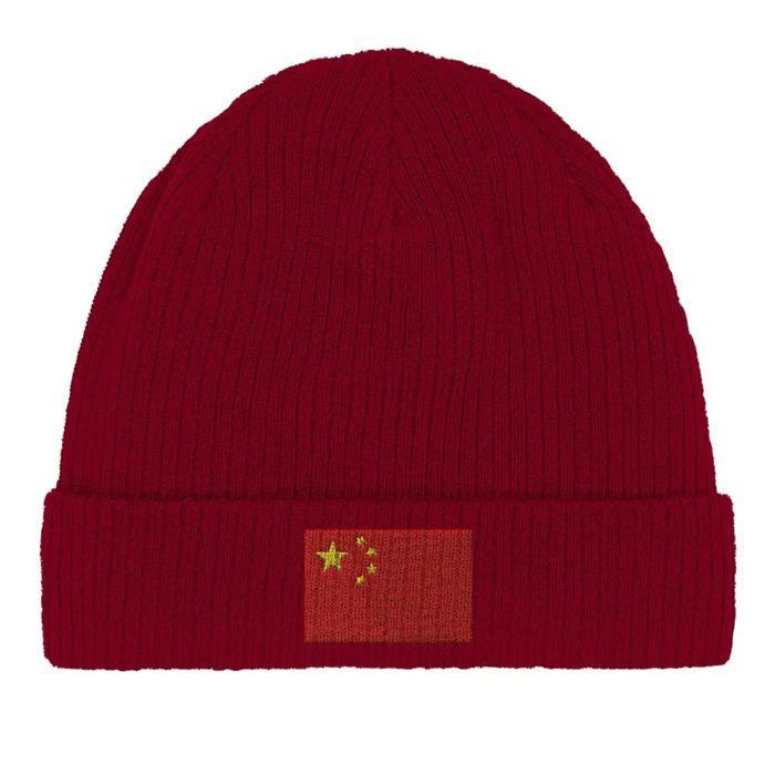 Bonnet Drapeau Chine En Rouge