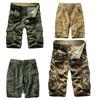 Мужские шорты-карго, мужские хлопковые камуфляжные джинсовые повседневные брюки с несколькими карманами, одежда, мужские тактические шорты