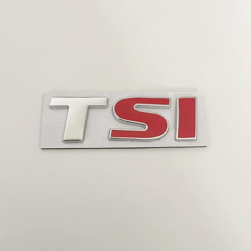 YKPSC1 3D Metal Car Letters TSI Logo For VW TSI Badges Polo Golf 4 5 6 7 MK5 MK6 MK7 Jetta Touran Passat Emblem Stickers Accessories