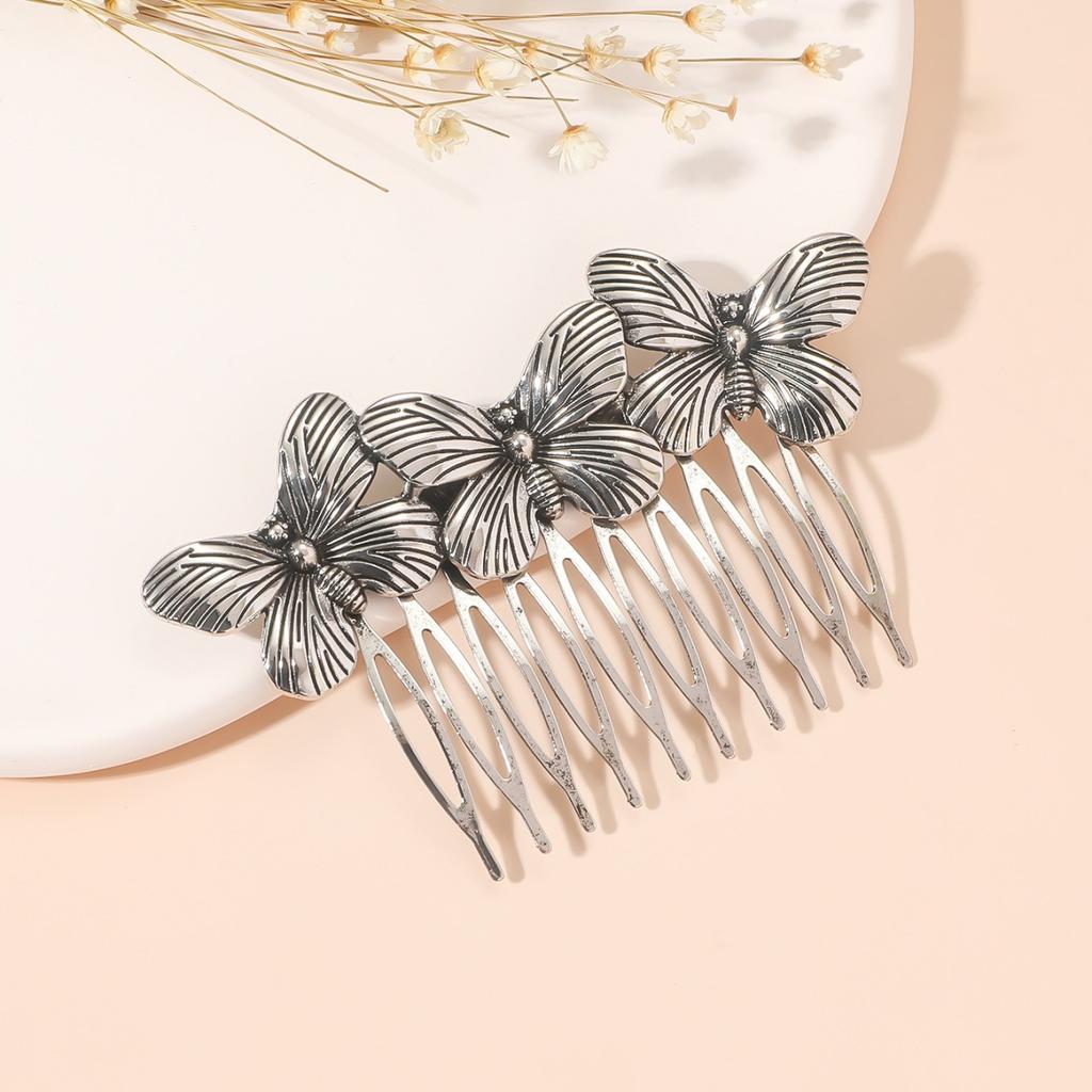 Hollow Small Leaves Splicing Hair Comb Foreign Trade Women's Metal  European and American Headband Wedding Party Women Jewelry