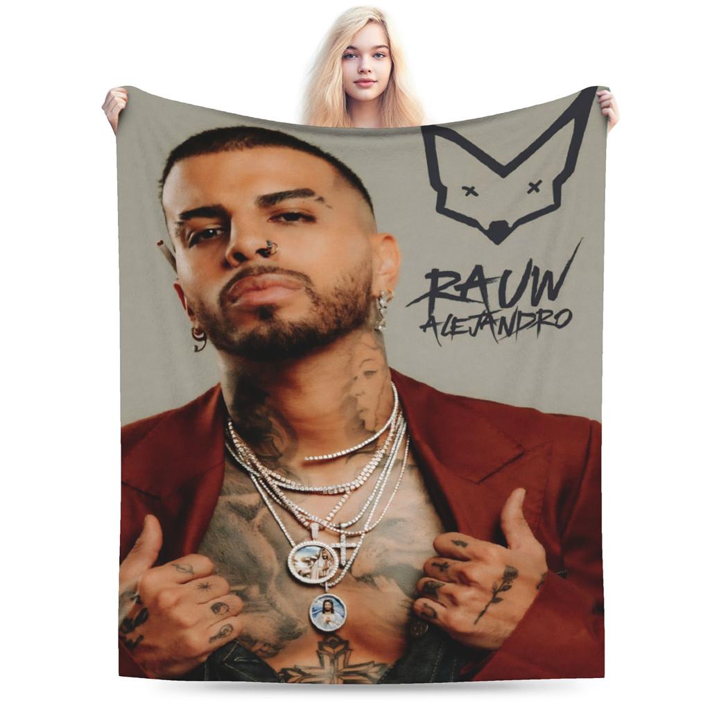 Stylish Rauw Alejandro Singer Rapper Blanket Super Soft Velvet  Comfortable Throw Blankets Machine Washable