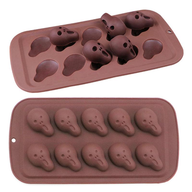 DIY Креативный Череп Летучей Мыши Забавный Тыквенный Печенье Шоколадная Форма Силиконовые Печенье Конфеты Хэллоуин Формы Украшения Торта Инструменты Для Выпечки