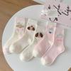 Girls Spring and Summer Thin Cute Cartoon Sweaty Breathable Tube Cotton Socks