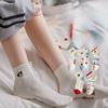 Female Summer Thin Cute Cartoon Mesh Breathable Antibacterial Deodorant Short Cotton Socks