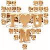 Деревянный алфавит из 26 букв для DIY 10 см Поделки Трехмерные Декоративные Буквы Декорации для Вывесок Товары для Хобби