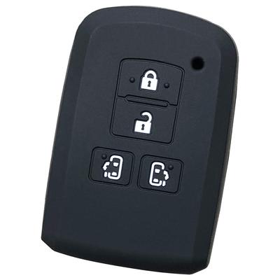 [ИКТ] Силиконовый чехол для смарт-ключа для автомобилей Toyota, 4 кнопки, двусторонняя сдвижная конструкция, черный/Voxy/Noah/Esquire/Alphard/Velfire/Sienta,