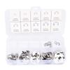 120PCS Snap Rings M1.5?10 Mini Portable Corrosion Resistant Stainless Steel Snap Rings Kit120PCS