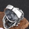 Mary Retro Thai silver exaggerated domineering skull ring, Thai silver men's opening adjustment ring, popular personality