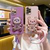 Чехол-держатель для телефона с ремешком в виде медведя для Samsung Galaxy A72 A52 A53 A73 A32 A22 A20 A33 A50 A71 A55 A25 A15 4G 5G