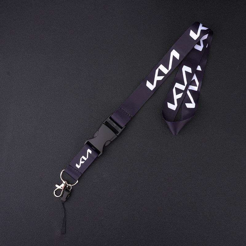 URDV7 Car Keychain Neck Wear ID Card Pass Lanyard Nylon Long Keyring Ribbon For KIA KN Rio Ceed Sportage Cerato Sorento Optima Picanto