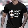 Summer Men's Fashion T-shirts Duck with Knife Print Men Casual Tee Shirts Short Sleeve Round Neck Tops Harajuku Streetwear