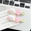 Pink Star Cloud Bobby Pin - Cute Jelly Five-Pointed Star Hair Clip for Students