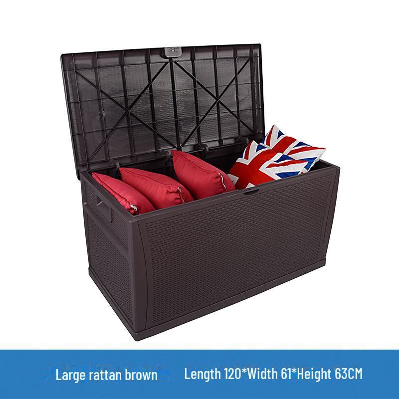 Шкаф для хранения вещей в саду: Водонепроницаемый и солнцезащитный ящик-перекидной верх для использования во дворе семьей на вилле