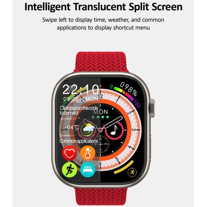 Rainbuvvy HK9 Pro Браслет Смарт-часы 2,02 дюйма OLED 410x494 LC11S BT 5.1 IP67 Водонепроницаемый Поддержка Bluetooth Вызовы Отслеживание Шагов Мониторинг Сна