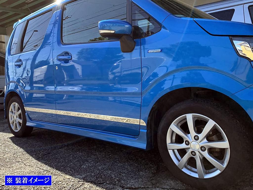 BRIGHTZ Wagon R Custom Z MH55S MH95S Суперзеркальная отделка Нержавеющая сталь с покрытием Молдинг боковой двери 8 шт. MH55 MH95 H55 H95 55 95 Wagon R Custom Z Custom