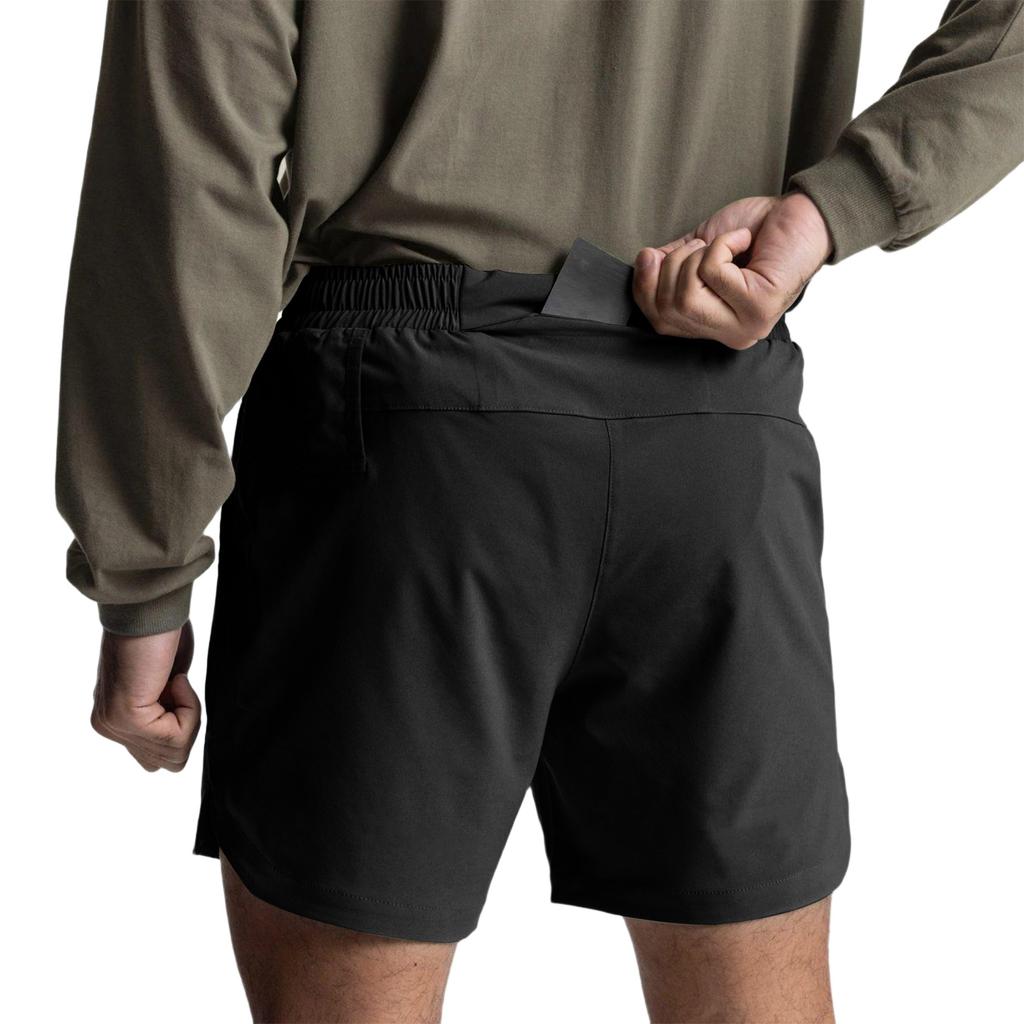 Men’s Summer Casual Woven Shorts Five Pocket Athletic Quick Dry Relaxed Fit Street Style Elastic Waist Short Pants