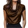 New, swinging collar pendant short-sleeved top casual versatile shirt women