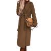 Women's Fashion Casual Hundred Lapel Coat Solid Color Long Sleeve Jacket