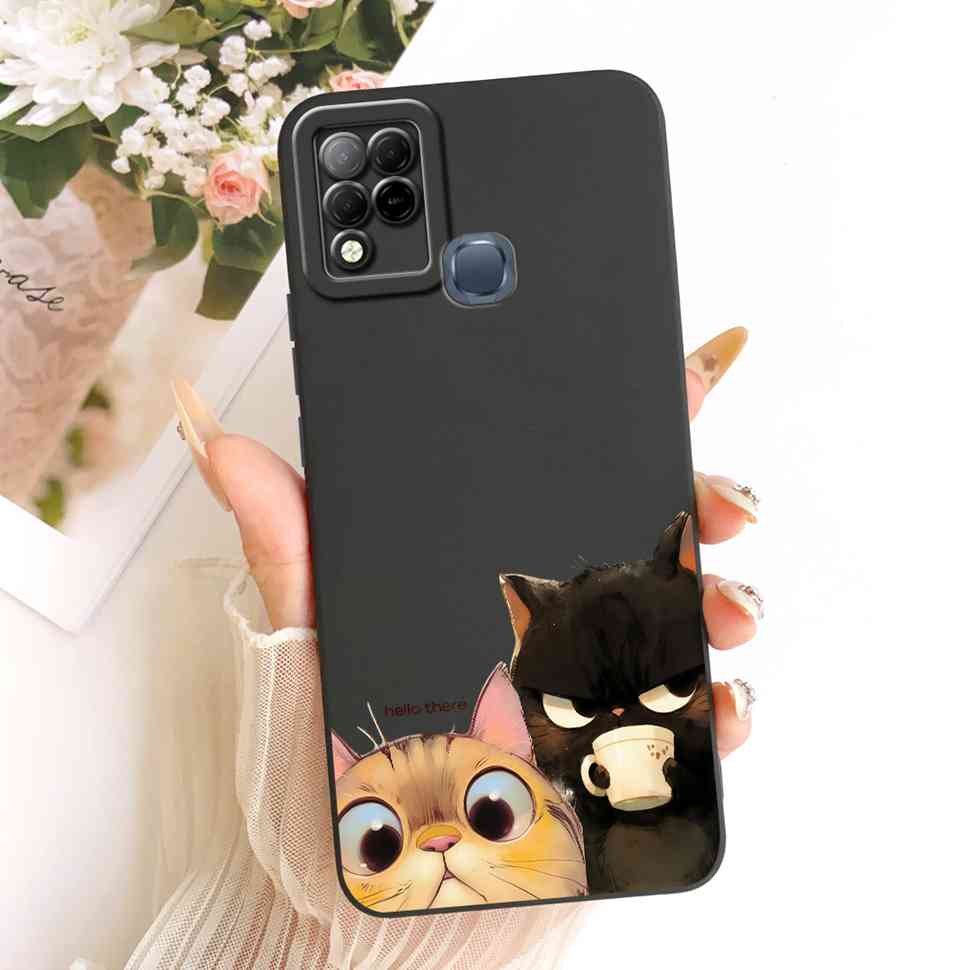 For Infinix Hot 10s Case Fashion Butterfly Painted Soft Silicone Phone Cover For Infinix Hot10s Hot 10s X689B X689 Cases