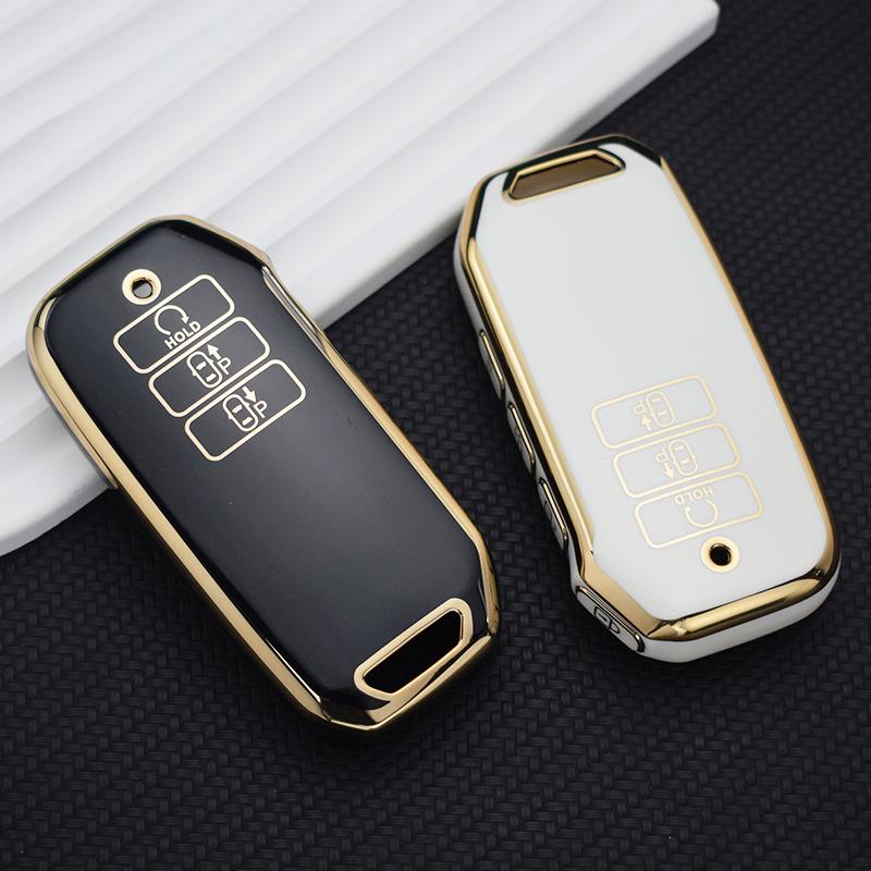Золотой чехол для ключей из ТПУ с 7 кнопками для Kia 2022 Sportage 2023 Niro Hybrid 2021 Sorento 2021 2022 MQ4 2022 EV6 GT-Line K8 V6
