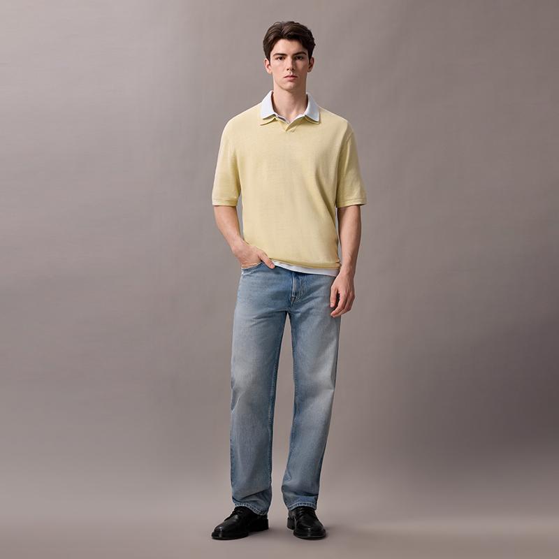 CALVIN KLEIN SS25 Jeans Men's UR1 Denim Light Blue 4LB747G