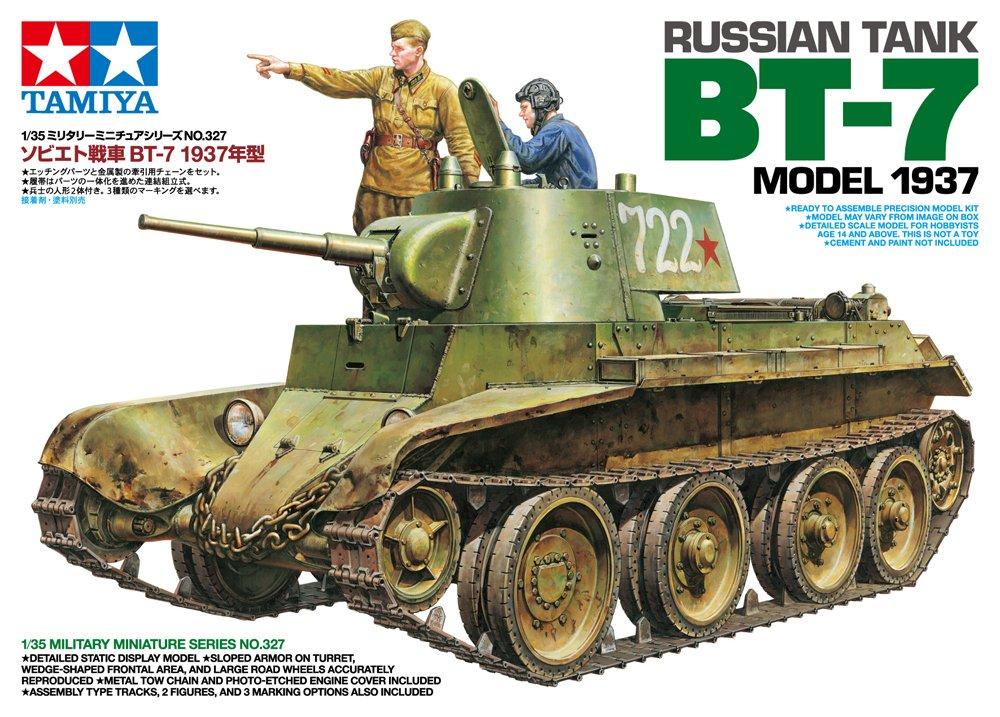 Tamiya Military Miniature Series Советский Армейский Танк 1937 Пластиковая Модель 35327 1/35 № 327 БТ-7