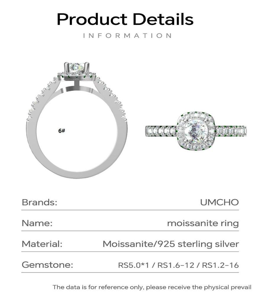 Кольцо с муассанитом, серебряные драгоценные камни 925 пробы, женские обручальные кольца